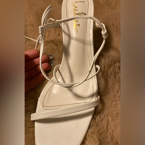 Lulus Xylia White Lace-Up Heels size 9 - Picture 9 of 11